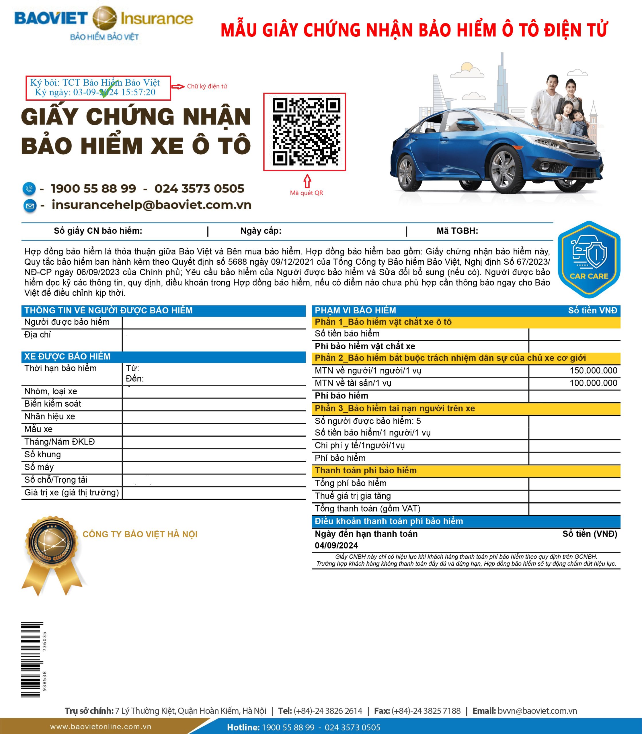 mua bảo hiểm ô tô online